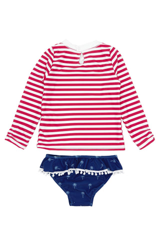 Feather 4 Arrow Sandy Toes L/S Swim Set - Twilight