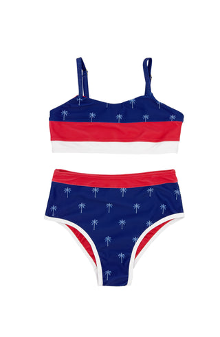 Feather 4 Arrow Block Party Bikini - Twilight