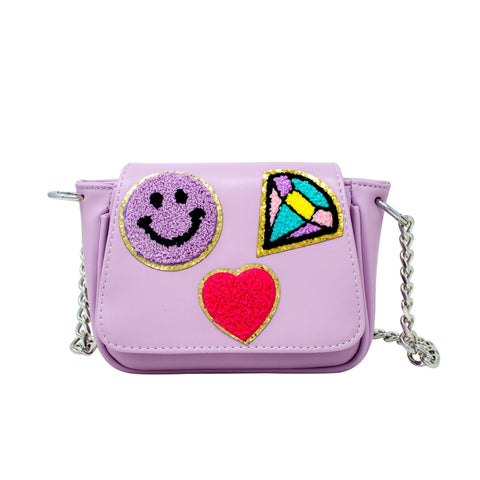 Zomi Gems Girls Crossbody Patch Handbag - Purple