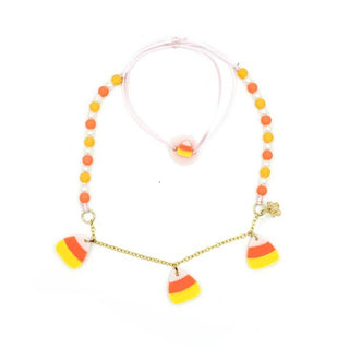 Lilies & Roses Candy Corn Necklace, Lilies & Roses, Boo Basket, Candy Corn, cf-type-necklaces, cf-vendor-lilies-&-roses, Halloween, Halloween Necklace, Lilies & Roses, Lilies & Roses Necklace