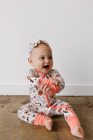 Dream Big Little Co x Madi Nelson Bow-Tastic Skellies Dream Romper, Dream Big Little Co, Bow-Tastic Skellies, cf-size-0-3-months, cf-size-3-6-months, cf-size-6-12-months, cf-type-pajamas, cf-