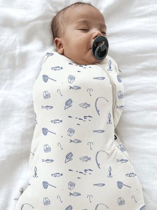 Gunamuna Swaddle Sleep Bag - Fishing