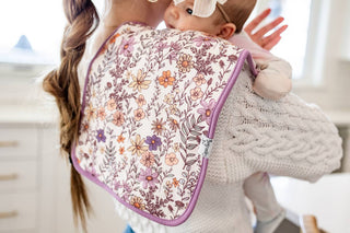 Copper Pearl Flora Burp Cloth Set