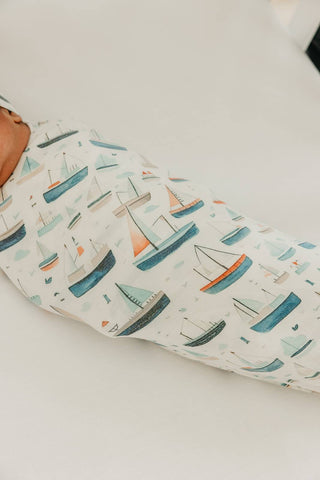 Copper Pearl Fischer Knit Swaddle Blanket