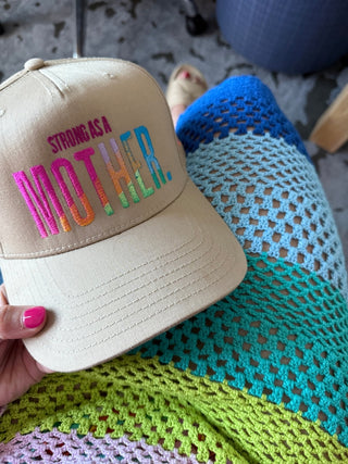 Strong As A Mother™ Canvas Ombre Hat - Khaki