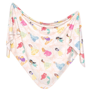 Copper Pearl Disney Princess Knit Swaddle Blanket
Baby blanket with colorful mermaid pattern on a white background