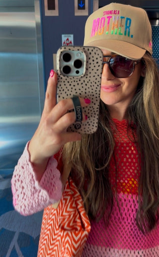 Strong As A Mother™ Canvas Ombre Hat - Khaki