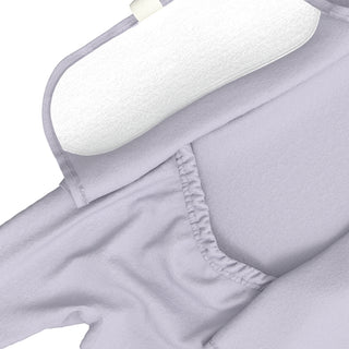 Bonsie Footie - Hush Sky
Light purple garment on a hanger with a white background