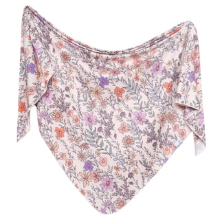 Copper Pearl Flora Knit Swaddle Blanket