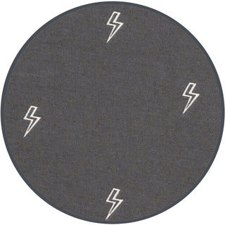 Lou Lou and Company Top and Bottoms - Everett
Round dark gray coaster with white lightning bolt designs on a white background