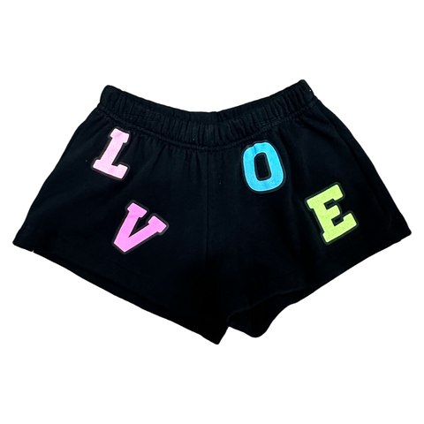 FBZ Neon LOVE Black Shorts