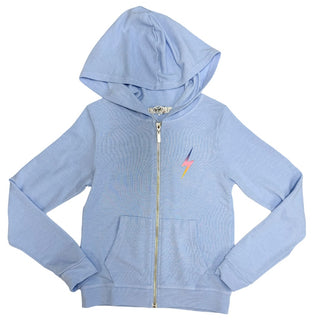 T2Love, T2Love Ombre Bolt Blue Zip Up Hoodie - Basically Bows & Bowties