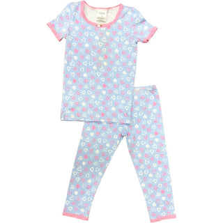 Esme S/S Top & Cropped Legging Set - Denim Hearts, Esme, cf-size-10, cf-size-12, cf-size-3, cf-size-4, cf-size-5, cf-size-6, cf-size-7, cf-size-8, cf-type-pajama-set, cf-vendor-esme, Denim He