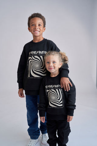 Little Bipsy Goal Achiever Crewneck - Black
