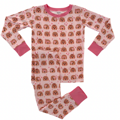 In My Jammers Pink Goldendoodle L/S 2pc PJ Set