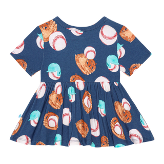 Posh Peanut Homer Short Sleeve Henley Peplum Top & Bloomer Set