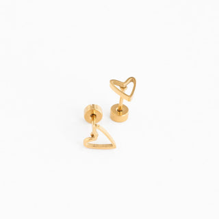 Pip Pop Post Earrings - Open Heart