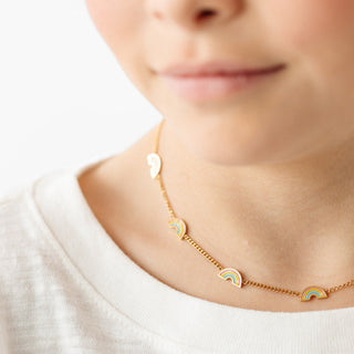 Pip Pop Post Pastel Rainbow Repeat Necklace