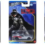 Mattel Hot Wheels Batman Theme Batmobile Collector Diecast - Silver Series Collection of Hot Wheels Batman action figures in packaging on a white background