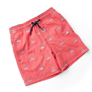 Shade Critters, Shade Critters Shark Bite Boys Water Appearing Embroidered Swim Trunks - Basically Bows & Bowties
