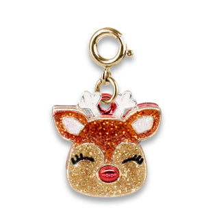 Charm It! Gold Glitter Reindeer Charm, Charm It!, All Things Holiday, cf-type-charms-&-pendants, cf-vendor-charm-it, Charm Bracelet, Charm It Charms, Charm It!, Charms, Christmas Charm, High
