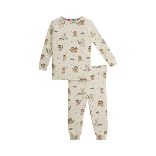 Magnetic Me Where The Wild Things Are Right Fit L/S Pajama Set Children's pajama set with animal print on a white background