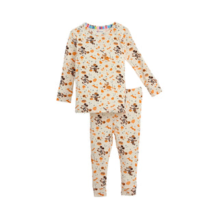 Magnetic Me Disney x Spooky Season Modal L/S Pajama Set Children's pajama set with animal pattern on a white background