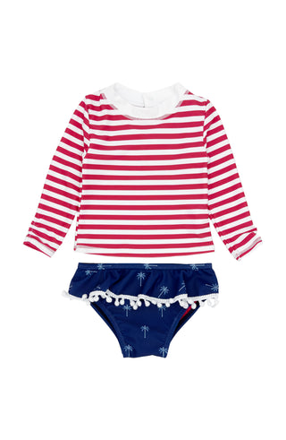 Feather 4 Arrow Sandy Toes L/S Swim Set - Twilight