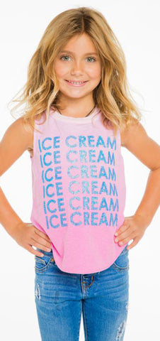 Chaser Ice Cream Tank, Chaser, Chaser, Chaser Ice Cream Tank Top, Chaser Kids, Chaser Tank Top, Cyber Monday, Els PW 8258, End of Year, End of Year Sale, Girls Clothing, Ice Cream, Ice Cream 