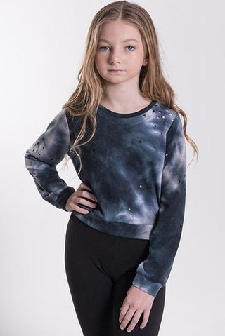 Tweenstyle by Stoopher Distressed Tie Dye Pullover, Tweenstyle, Distressed Tie Dye Pullover, Sparkle by Stoopher, Sparkle by Stoopher Sweatshirt, Tweenstyle, Tweenstyle by Stoopher, Tweenstyl