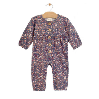 City Mouse Jersey Button Gathered Romper - Multi Floral, City Mouse, City Mouse, City Mouse Clothing, City Mouse Fall 2021, City Mouse Jersey Button Gathered Romper, City Mouse Multi Floral,