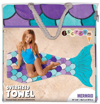 Iscream Mermaid Oversized Towel, Iscream, beach towel, iscream, iscream beach town, iscream mermaid, iscream-shop, mermaid mermaid towel, oversized towel, Towel - Basically Bows & Bowties