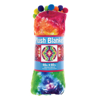 Iscream Rainbow Tie Dye Plush Round Blanket, Iscream, EB Girls, Gifts for Tween, iscream, Iscream Plush Blanket, Iscream Rainbow Tie Dye, Iscream Rainbow Tie Dye Plush Round Blanket, Iscream