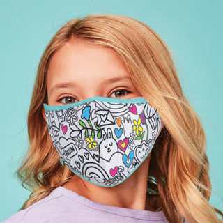 Iscream Children's Color Me Face Mask w/Markers - Over the Rainbow, Iscream, Child Face Mask, Child Face MAskCute Kids Face MAsk, Children's Mask, Cotton Face Mask, Cute Kids Face Mask, Els P