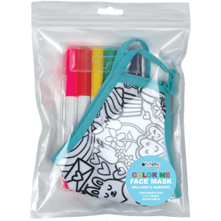 Iscream Children's Color Me Face Mask w/Markers - Over the Rainbow, Iscream, Child Face Mask, Child Face MAskCute Kids Face MAsk, Children's Mask, Cotton Face Mask, Cute Kids Face Mask, Els P