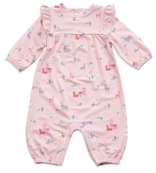 Angel Dear Pink Llama Ruffle Sleeve Romper, Angel Dear, angel Dear, Angel Dear Llama, Angel Dear Pink Llama, Angel Dear Pink Llama Ruffle Sleeve Romper, Angel Dear Romper, Angel Dear Ruffle S