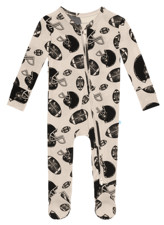 Posh Peanut Touchdown Footie with Zipper, Posh Peanut, Posh Peanut, posh peanut fall 2020, Posh PEanut Football, Posh Peanut Football Footie, Posh Peanut Footie, Posh Peanut Footie with Zippe