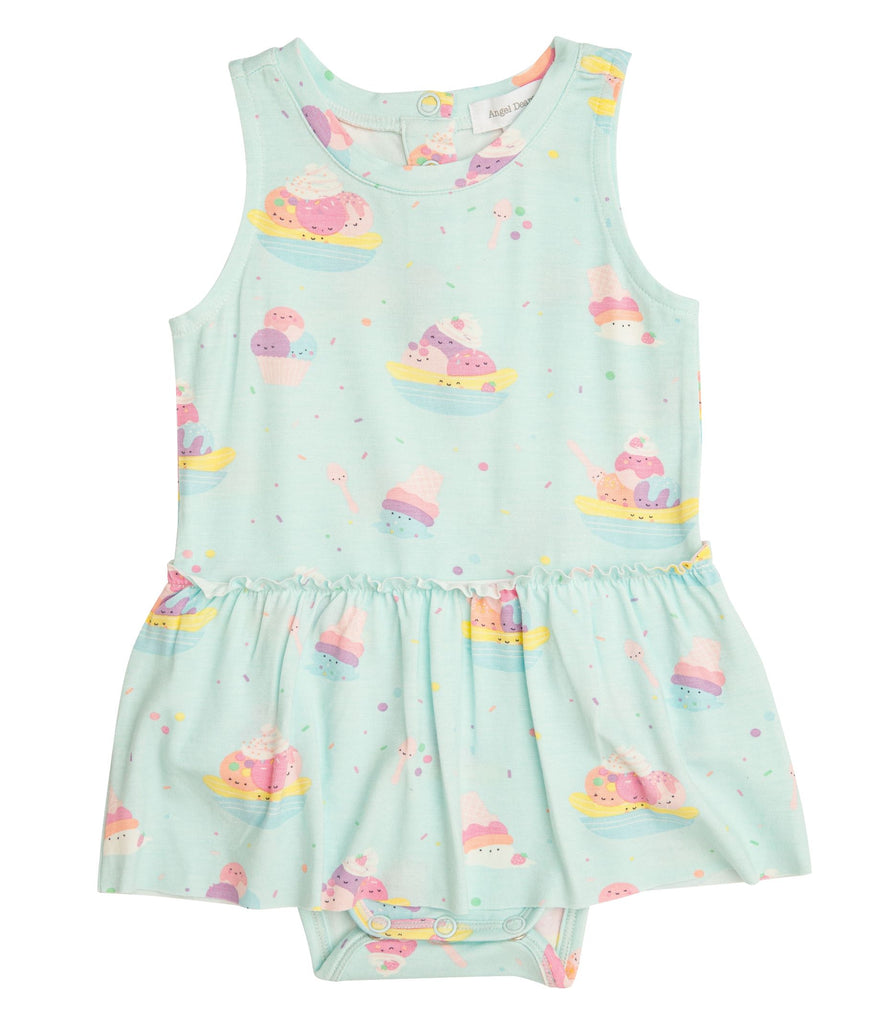 Angel Dear Banana Split Bamboo Bodysuit with Skirt Basically Bows