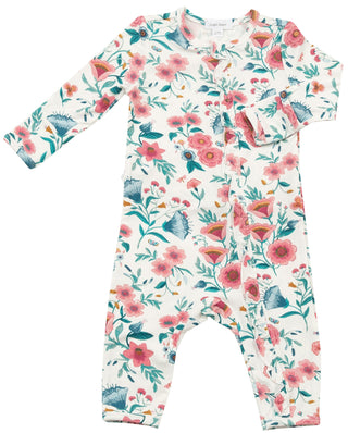 Angel Dear Vintage Garden Ruffle Front Bamboo Romper, Angel Dear, angel Dear, Angel Dear Romper, Angel Dear Ruffle Front Romper, Angel Dear Vintage Garden, Angel Dear Vintage Garden Ruffle Fr