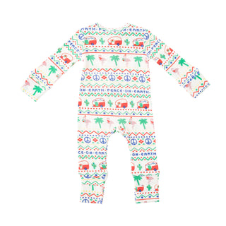 Angel Dear California Fair Isle 2 Way Zipper Thermal Romper, Angel Dear, All Things Holiday, Angel Dear, Angel Dear 2 Way Zipper Romper, Angel Dear California Fair Isle, Angel Dear Christmas,
