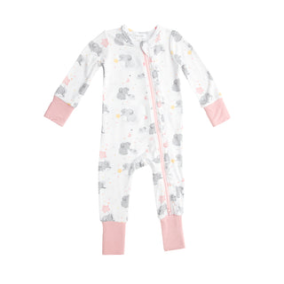 Angel Dear Pink Elephants 2 Way Zipper Romper, Angel Dear, angel Dear, Angel Dear 2 Way Zipper Romper, Angel Dear Fall 2021, Angel Dear Pink Elephants, Angel Dear Romper, CM22, infant romper,