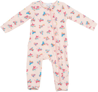 Angel Dear Roller Skates Ruffle Front Romper with Zipper, Angel Dear, angel Dear, Angel Dear Bamboo Ruffle Front Romper with Zipper, Angel Dear Fall 2020, Angel Dear Roller Skates, Angel Dear
