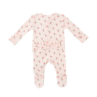 Angel Dear Rosebud Ruffle Front Zipper Footie, Angel Dear, angel Dear, Angel Dear Fall 2021, Angel dear Footie, Angel Dear Rosebud, Angel Dear Ruffle Footie, Angel Dear Ruffle Front Zipper Fo