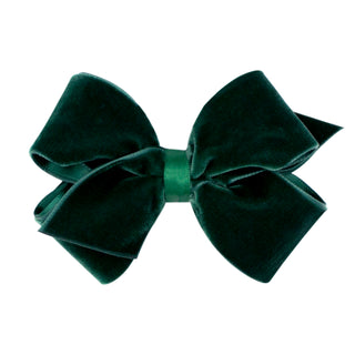 Small Classic Velvet Hair Bow on Clippie, Wee Ones, All Things Holiday, cf-type-hair-bow, cf-vendor-wee-ones, Christmas Bow, Hair Bow, Holiday Hair Bow, Small Classic Velvet Hair Bow on Clipp