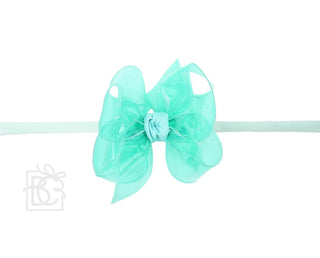 Large Waterproof Double Knot Hair Bow on Headband, Beyond Creations, Alligator Clip Hair Bow, Beyond Creations, Bow, cf-size-apple-green, cf-size-aqua, cf-size-aquamarine, cf-size-black, cf-s