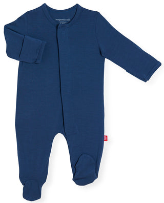Magnetic Me River Solid Modal Magnetic Footie, Magnificent Baby, Footie, JAN23, Magentic Me, Magnetic Footie, Magnetic Me by Magnificent Baby, Magnetic Me Footie, Magnetic Me River Solid Moda