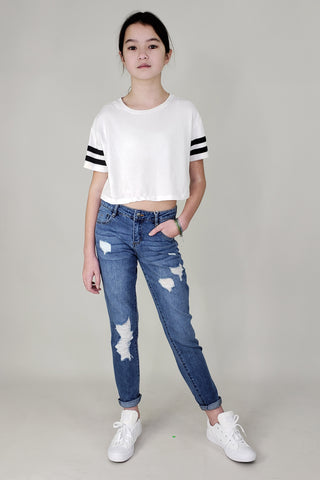 Tractr High Rise Weekender Pant, Tractr, cf-size-10, cf-size-12, cf-size-14, cf-size-7, cf-size-8, cf-type-jeans, cf-vendor-tractr, Denim, Jeans, Tractr, Tractr (7-14), Tractr Girls, Tractr G