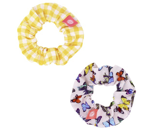 Baby Bling Scrunchie 2 Pack - Papillion, Baby Bling, Baby Baby Bling Headbands, Baby Bling, Baby Bling Mustard Gingham, Baby Bling Papillion, Baby Bling Scrunchie 2 Pack, Baby Bling Scrunchie