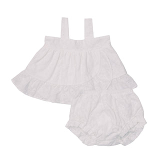 Angel Dear Eyelet White Wrap Ruffle Top & Ruffle Leg Diaper Cover Set, Angel Dear, Angel Dear, Angel Dear SS23, Angel Dear Wrap Ruffle Top & Ruffle Leg Diaper Cover Set, cf-size-12-18-months,