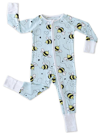 Little Sleepies Bees Convertible Romper/Sleeper, Little Sleepies, Bamboo Pajamas, CM22, Coverall, Footie, Little Sleepies, Little Sleepies Bamboo, Little Sleepies Bees, Little Sleepies Bees C